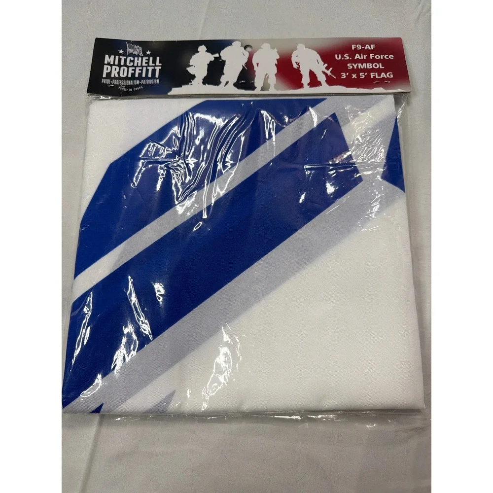 Mitchell Proffitt US Air Force Symbol Flag 3x5 Blue White F9-AF Military Decor‎